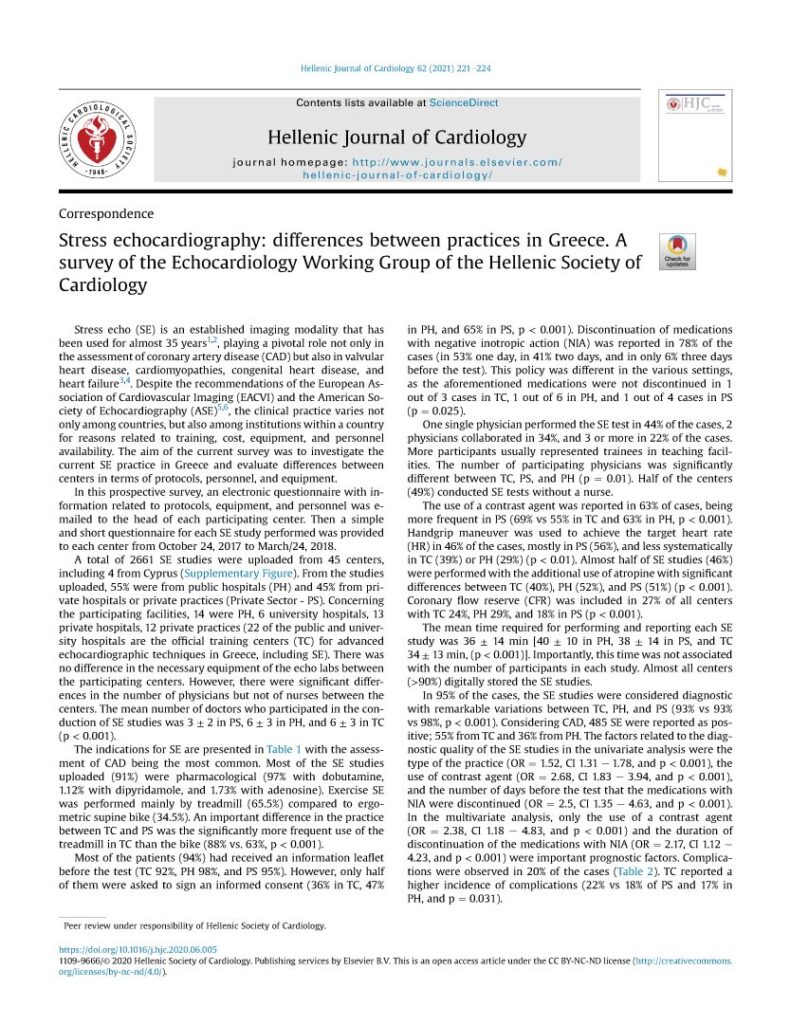 Stress echocardiography