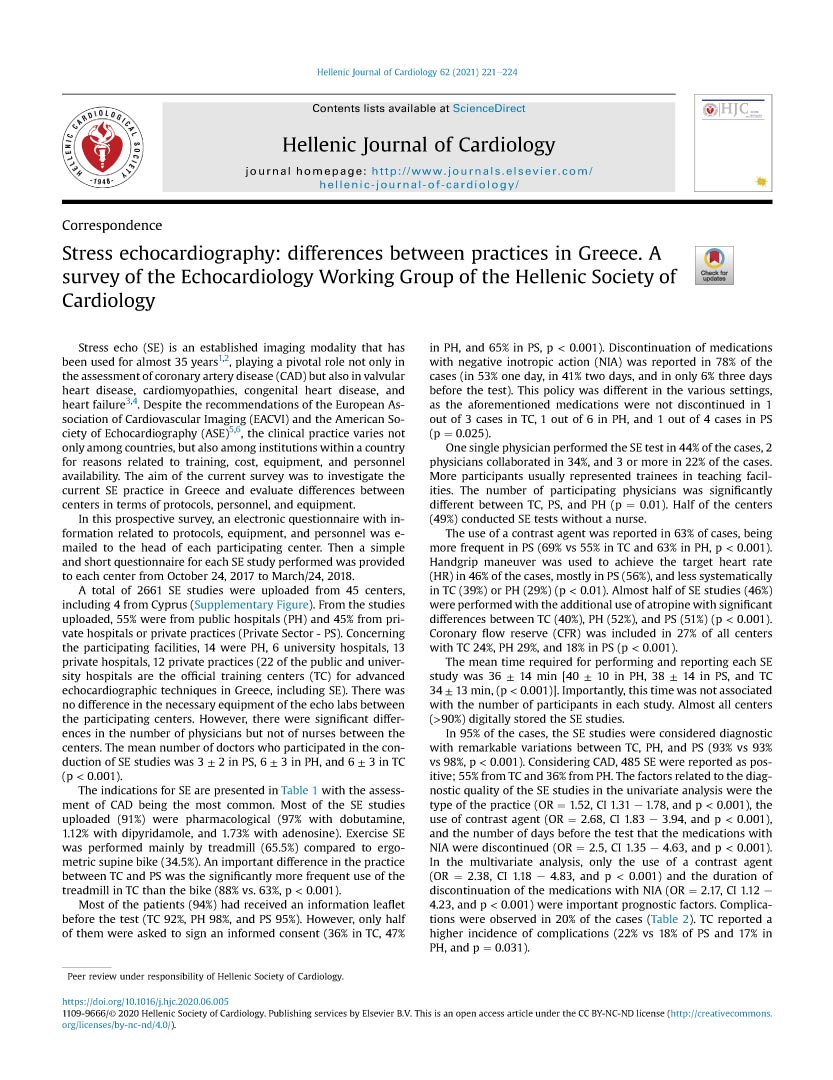 Stress echocardiography