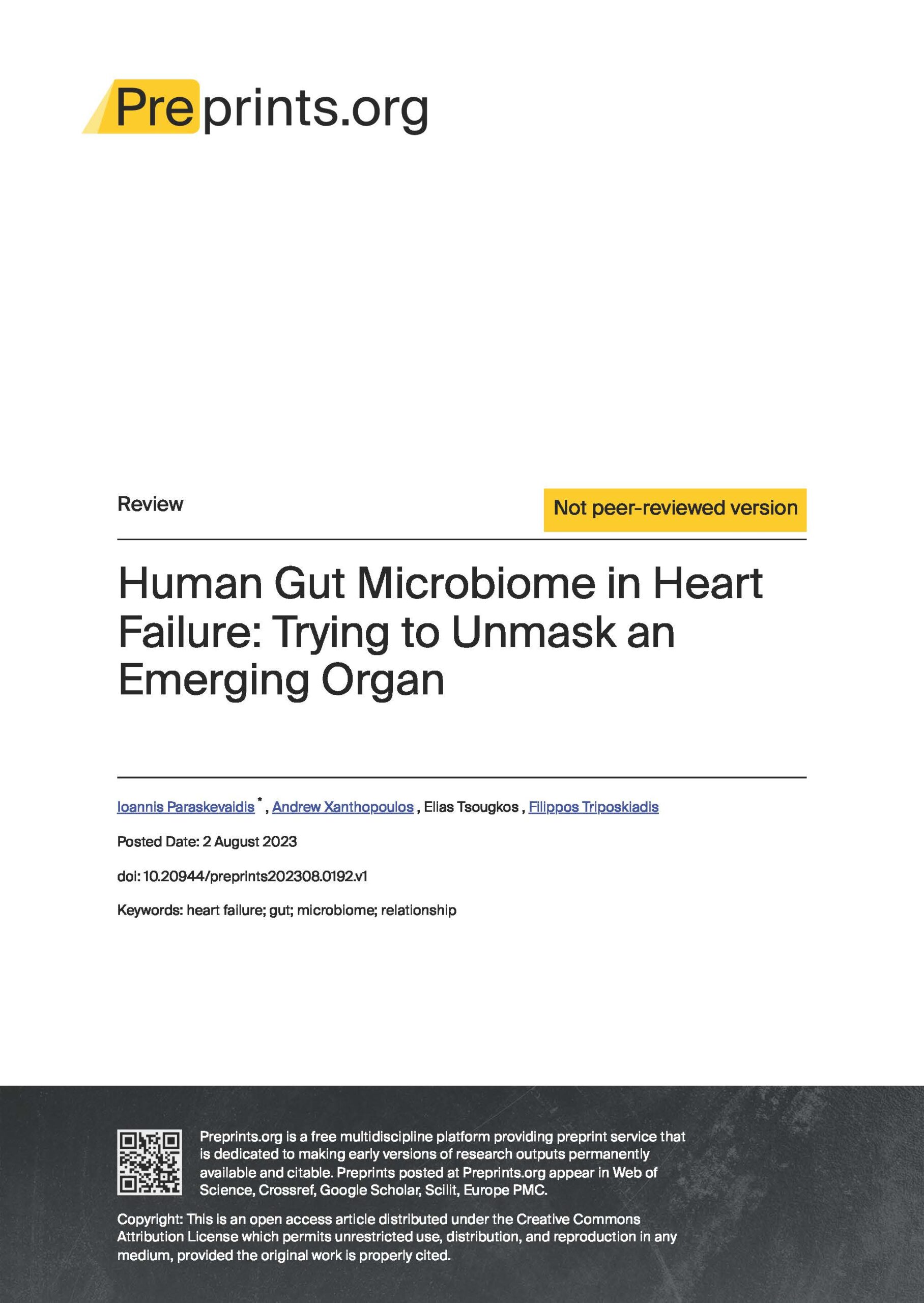 Human Gut Microbiome in Heart Failure